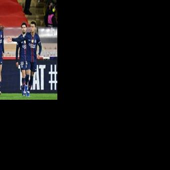 Desire Doue (R) came off the bench to score twice and help make another goal as PSG came from 2-0 down to beat Monaco 3-2