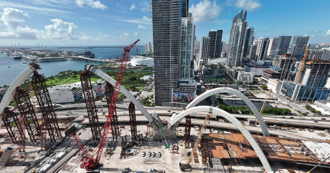 Miami's Signature Bridge rises, looks to reshape Downtown Miami's skyline