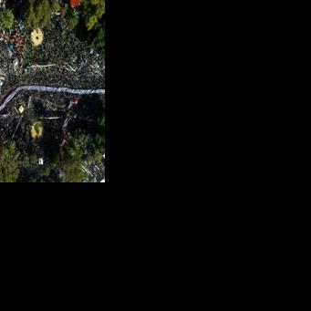 An aerial view of Mayo Square in Buenos Aires on the 50th anniversary of Argentina's former military dictatorship