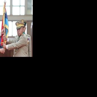 Myanmar cleared the way for coup-leading general Min Aung Hlaing (L) to become president and maintain his rule in civilian garb