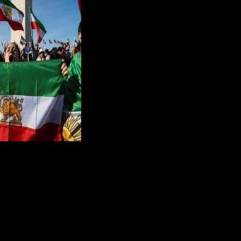 Demonstrations outside Iran against its clerical authorities swept a number of cities including in the US over the weekend