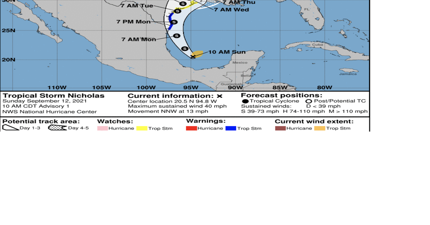 Tropical Storm Nicholas forms in the Gulf of Mexico | News ...