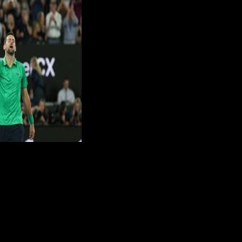 Serbia's Novak Djokovic celebrates victory over Italy's Jannik Sinner