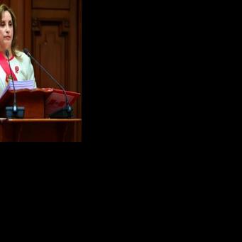 Peru's President Dina Boluarte addresses the nation on Independence Day at the National Congress in Lima on July 28, 2025
