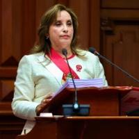 Peru's President Dina Boluarte addresses the nation on Independence Day at the National Congress in Lima on July 28, 2025
