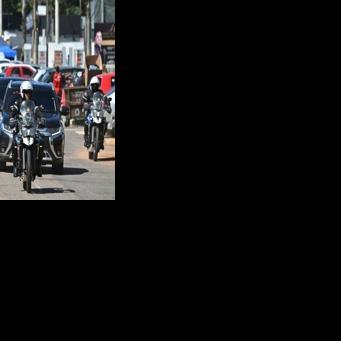 A convoy escorted Brazil's former president Jair Bolsonaro to a hospital where he will undergo hernia surgery