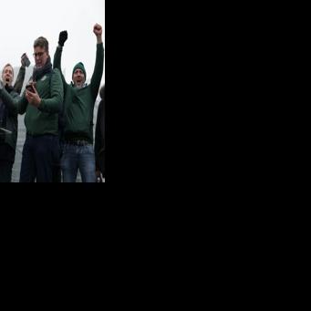 Farmers erupted in celebration outside the EU parliament after it voted to refer the Mercosur trade deal to court