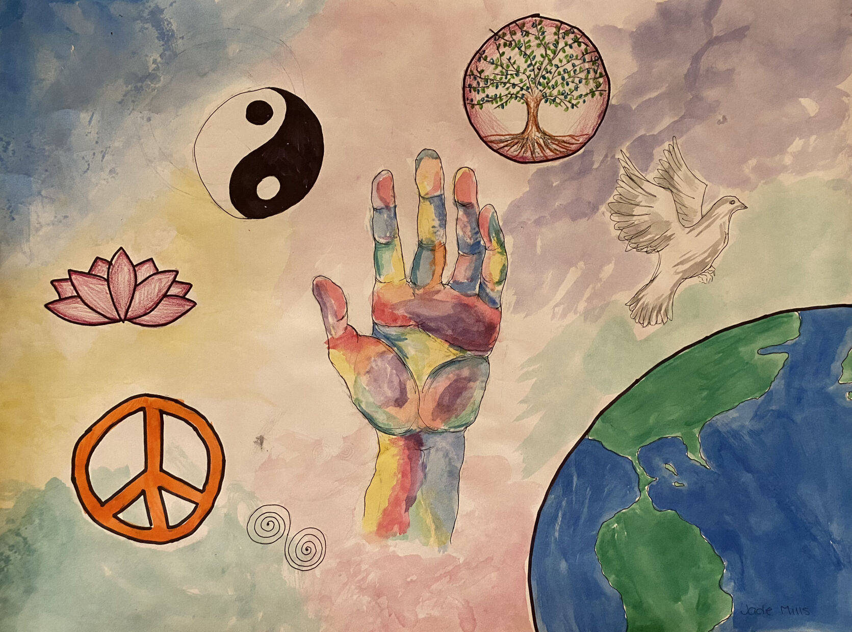 World peace, no war ☮️ #draweveryday #instaart #cuteart #イラスト #일러스트  #childrenillustration #popart #nowar #worldpeace | Instagram