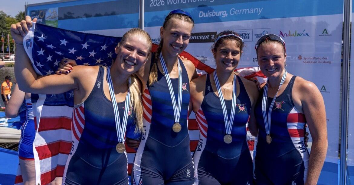 Key Biscayne’s Kathryn Serra rows to world championship gold