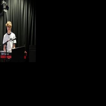 Music student Luke Crown, 18, poses at the BRIT school which he says is a very 'unique place'