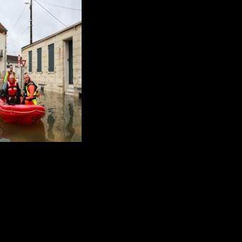Four departments in western France were placed under red alert over the risk of flooding