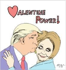 Peter Evans V-Day cartoon