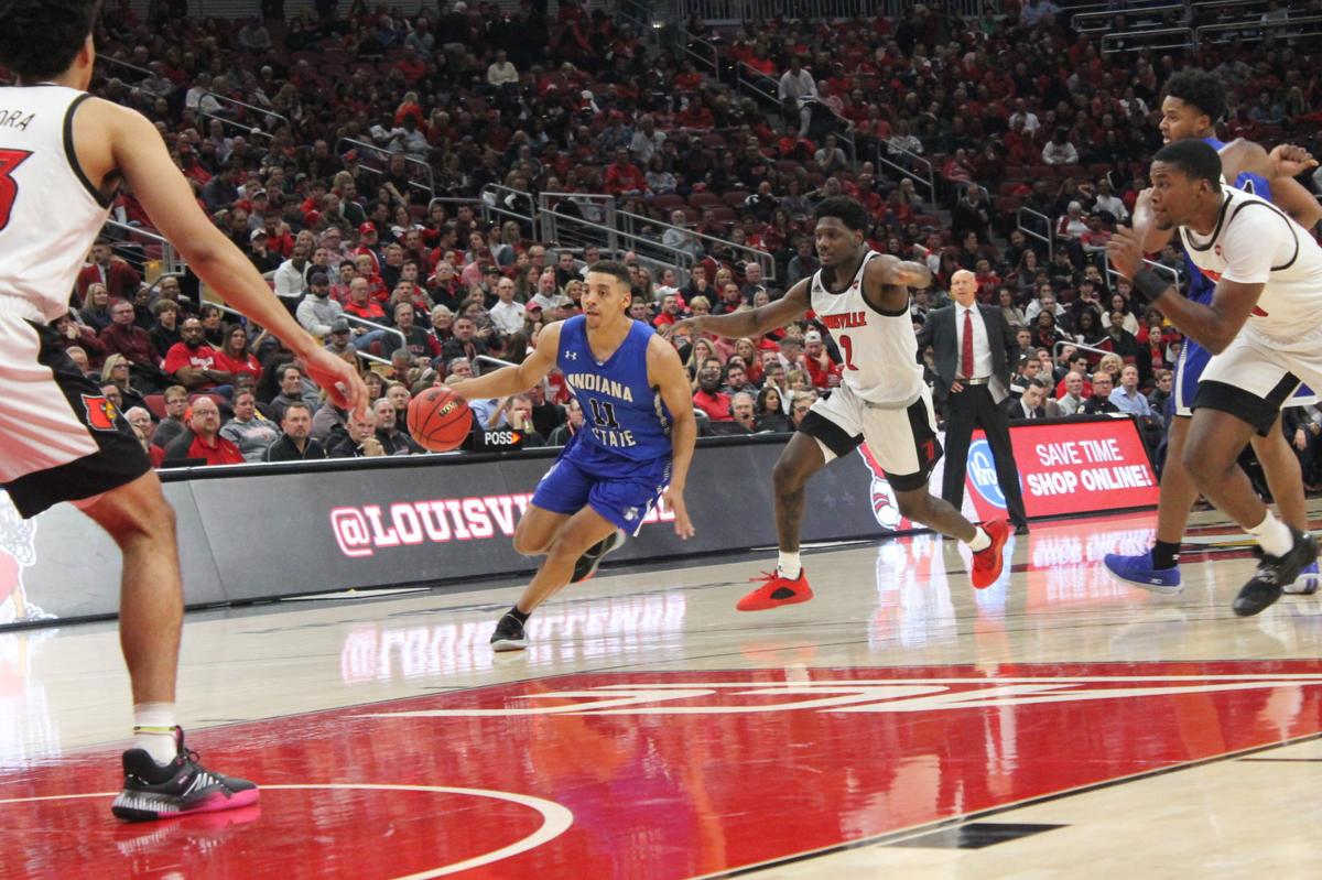 Isu Men S Basketball Falls At 4 Louisville 91 62 Indiana State