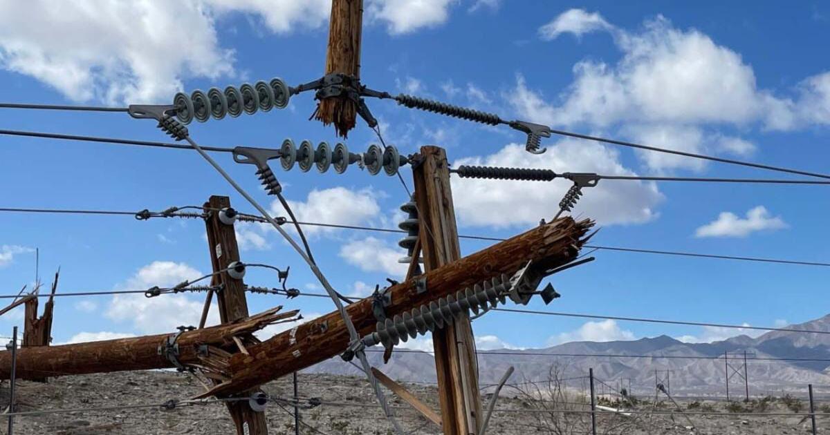 IID energy crews work to restore power ﻿after strong winds down power ...