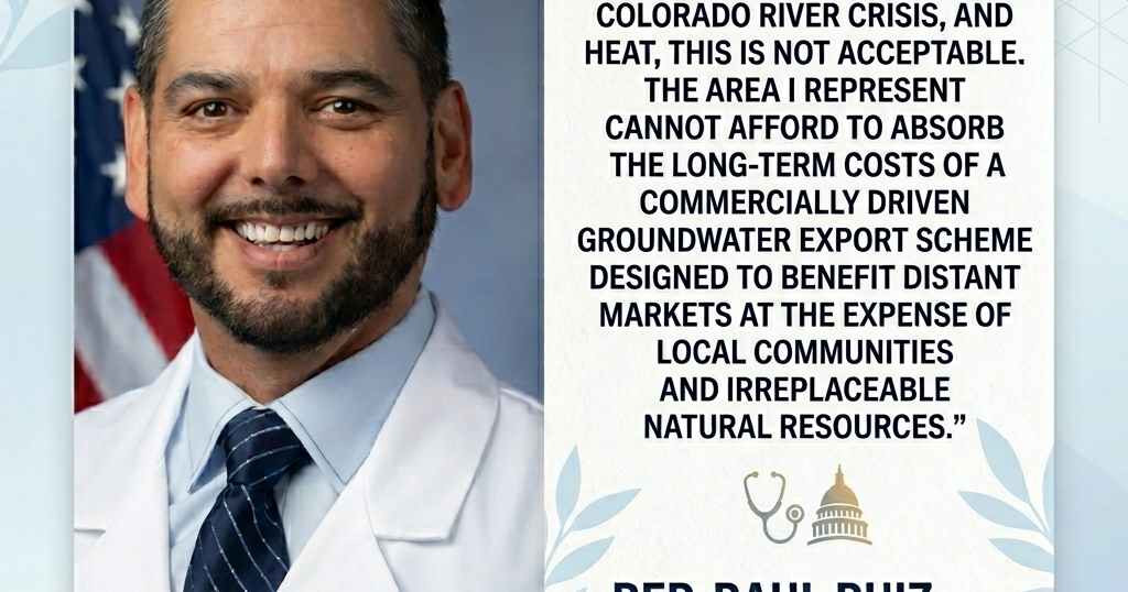 Congressman urges federal review of controversial Mojave Desert groundwater project