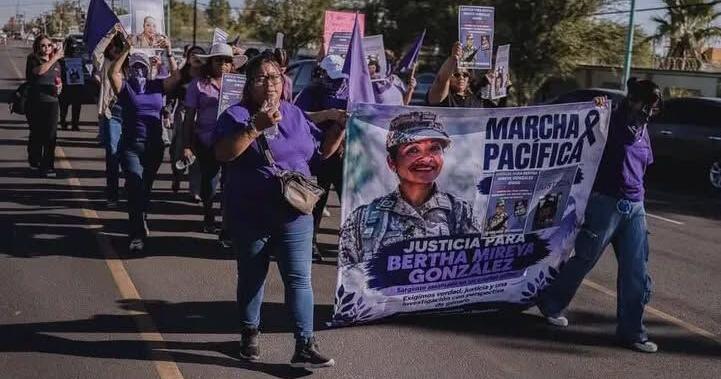 MEXICALI BRIEFS: Family and friends demand justice outside Mexicali Military Base following sergeant’s femicide