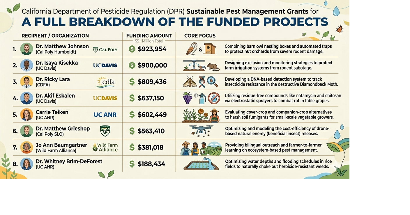 California injects $5 million into greener farming to fight rat invasions, resistant pests