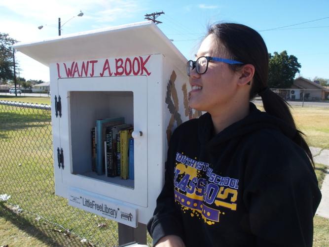 Southwest High School’s Interact Club sets up Little Free Libraries throughout city