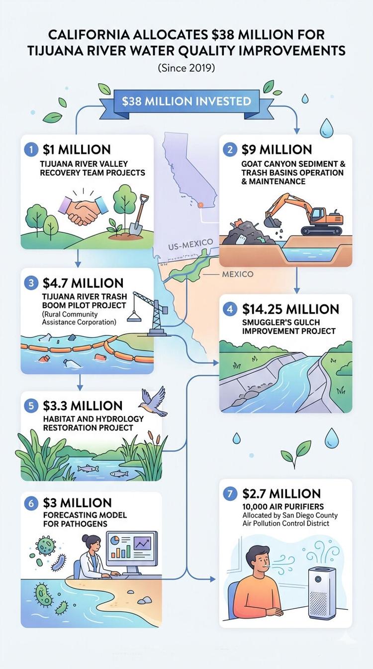 Newsom releases $46M for border water crisis, slams Trump ...