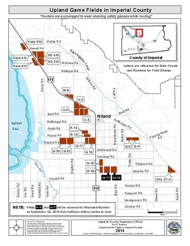 DOCUMENT 2014 Upland Game Fields in Imperial County