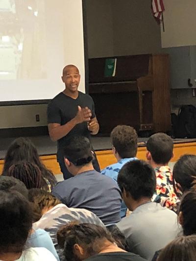 Olympic gold medalist inspires San Pasqual Valley High School students