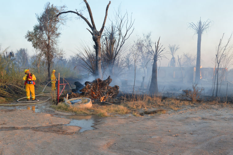 Fire north of Niland Photos