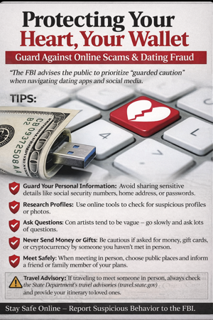 FBI San Diego warns of heartbreak and high costs: ‘Take a beat’ before falling for Valentine’s Day scams