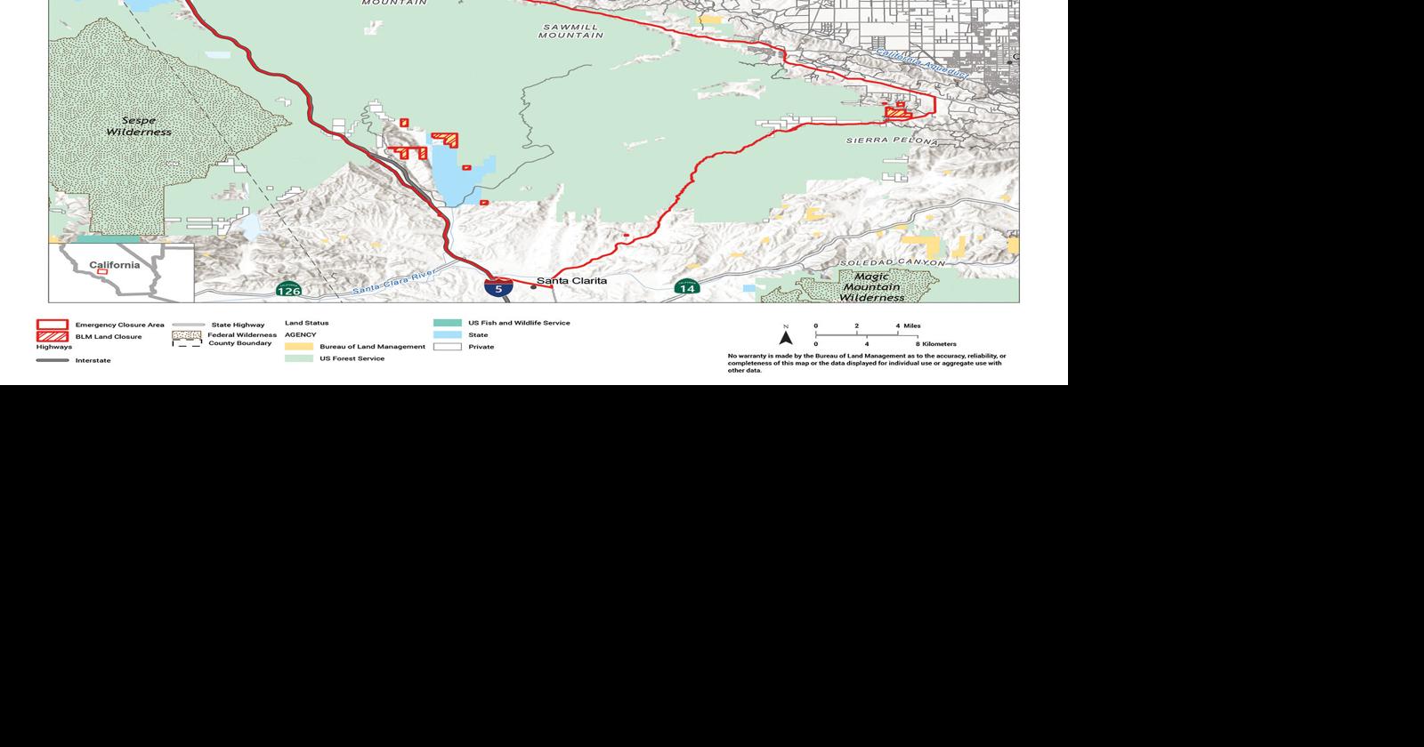 BLM announces emergency land closure due to Los Angeles fires | News ...