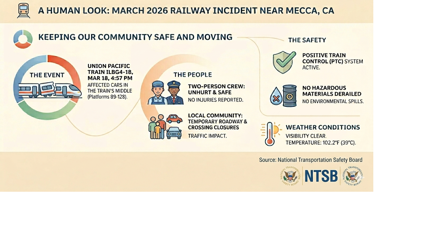 NTSB: Sweltering heat background to massive Union Pacific derailment near Salton Sea