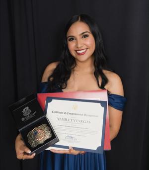 Calexico Police Detective Yamilet Venegas named Officer of the Year at Desert Knights Gala