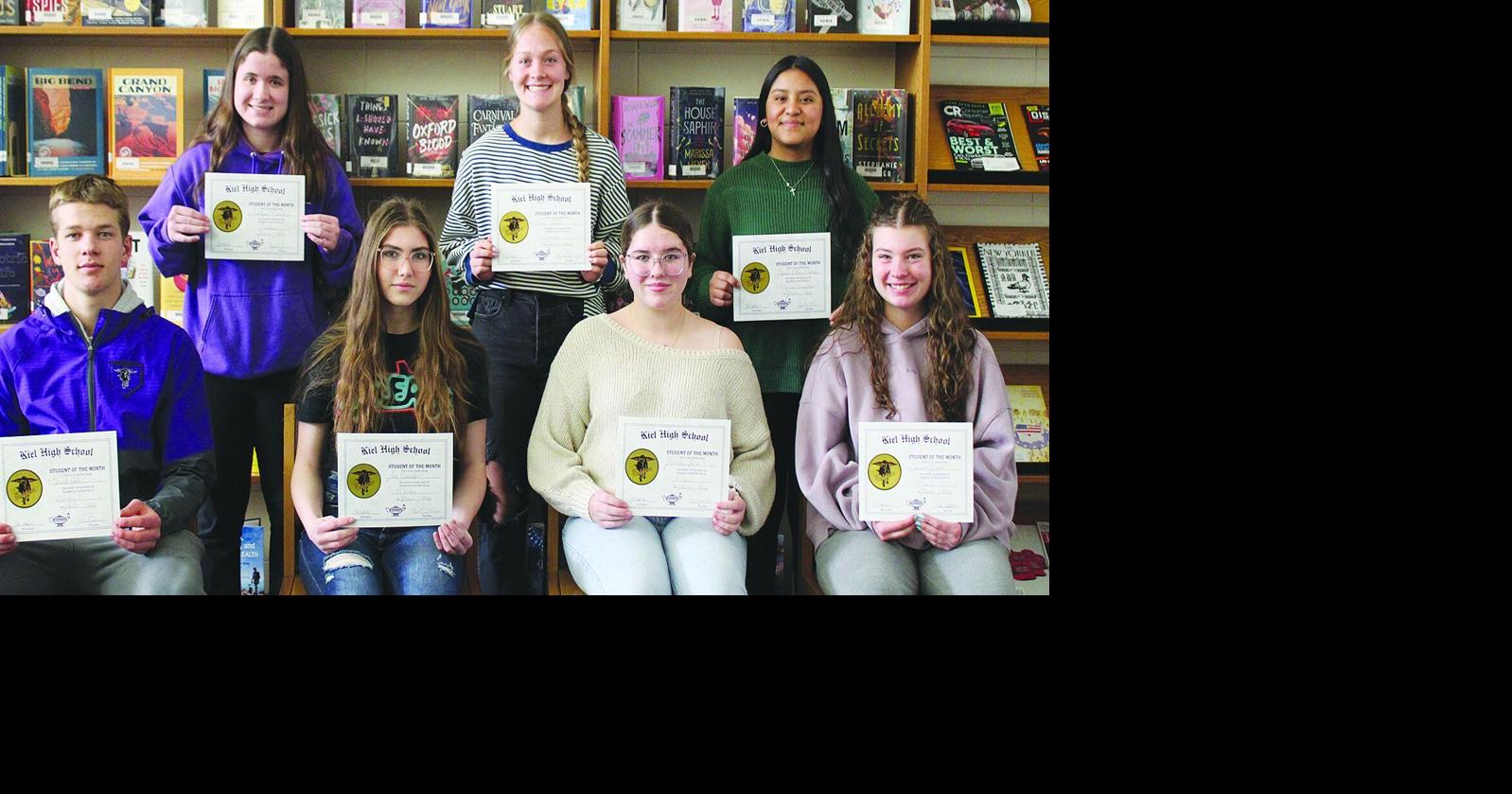 Kiel High School announced Students of Month for March