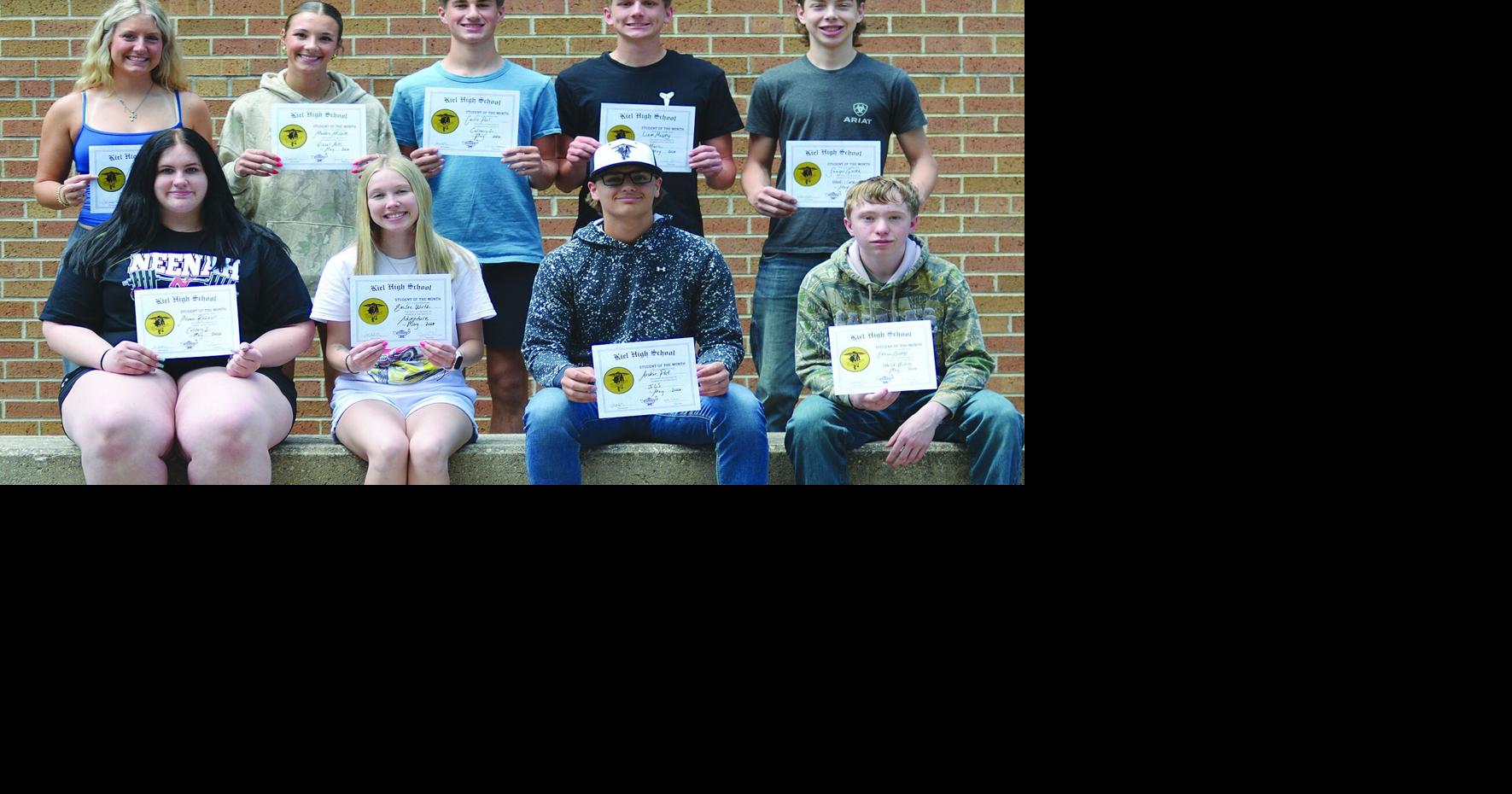 Students of Month for May at Kiel High School cited