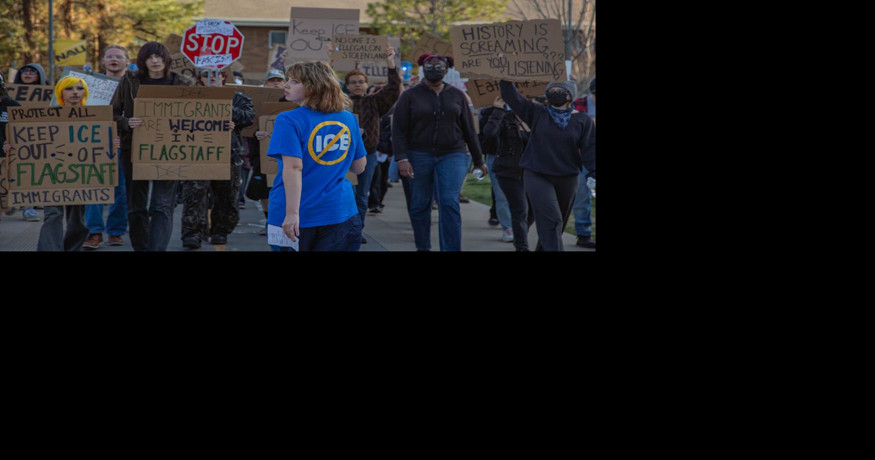 Students rally against Flagstaff ICE office
