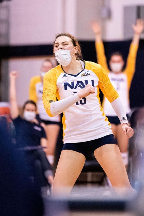 NAU volleyball beats undefeated Weber State, 3-1
