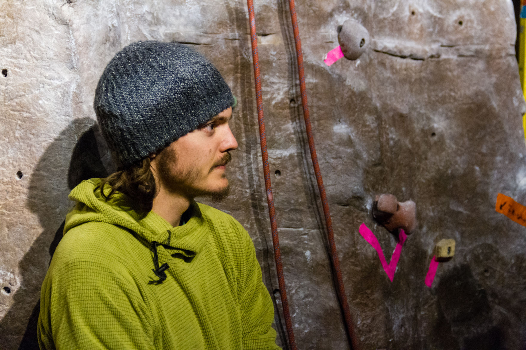 rock climbing beanie