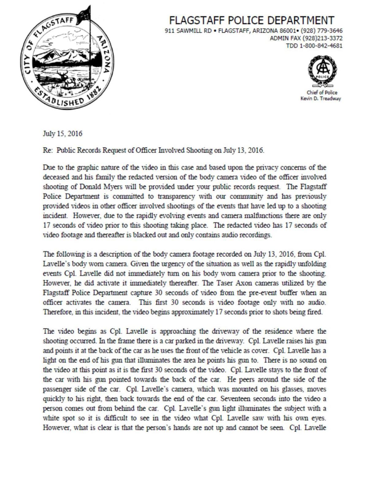 Police statement on July 13 officer involved shooting News