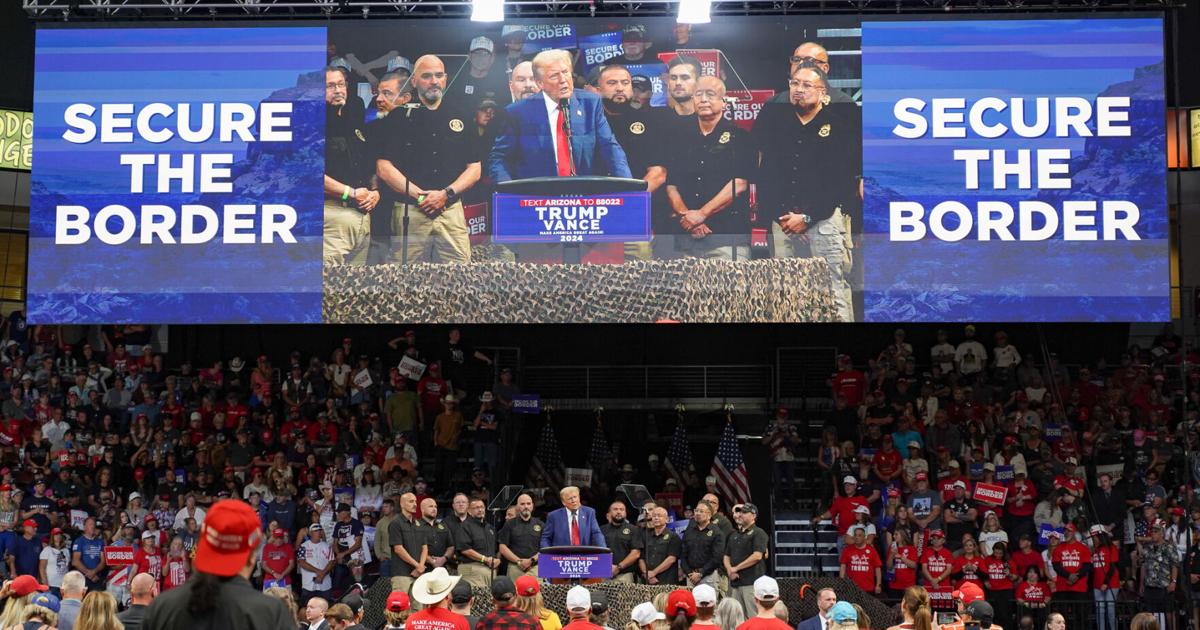 Trump, Republican candidates address border at Prescott rally | News ...