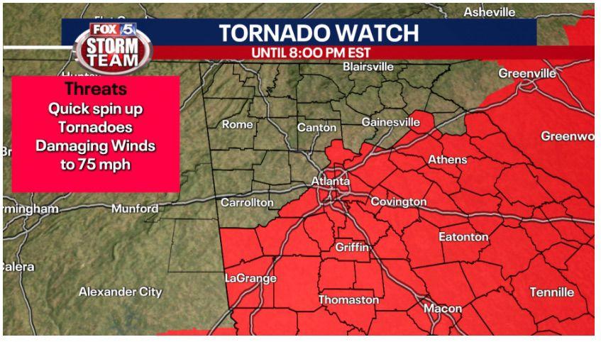 Butts County in Tornado Watch area until 8 p.m. tonight | News ...