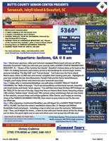 Sign up now for trip to Savannah, Jekyll Island