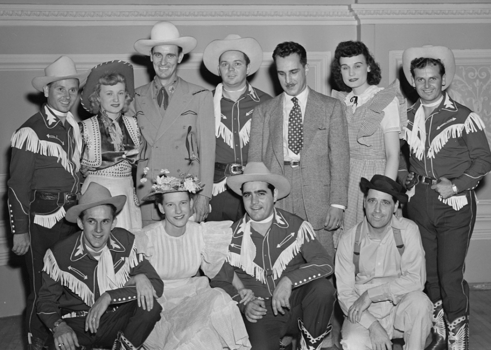 5t0078 SQUARE DANCE JUBILEE pressbook 1949 all-star country music, come on  everybody, very rare!