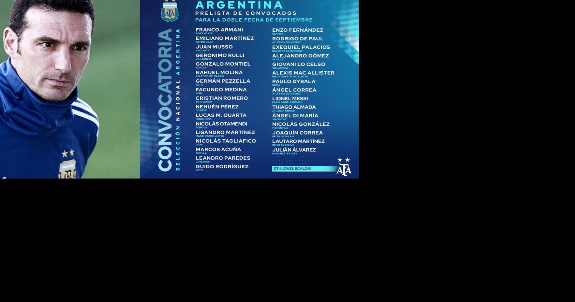 Técnico de Argentina Lionel Scaloni presenta la lista de convocados por