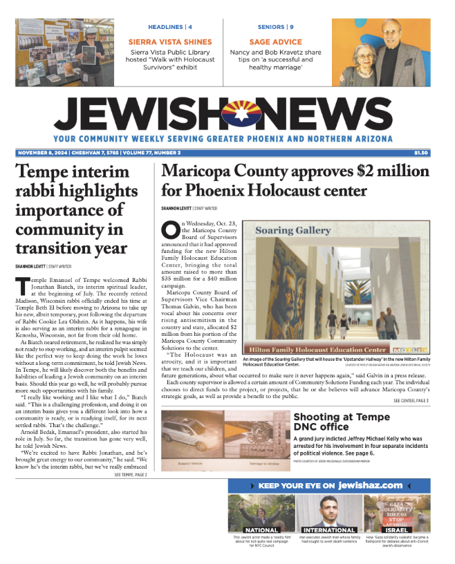 Jewish News, November 8, 2024 | Edition | Jewishaz.com