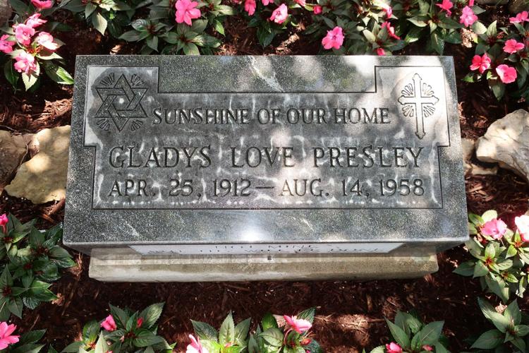 Gladys Presley's grave marker