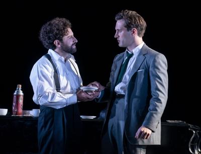 Brandon Uranowitz, left, as Nathan, and Arty Froushan