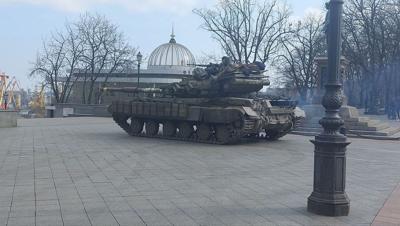 Ukrainian military tank
