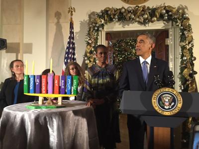 At White House Hanukkah Party Obama Emphasizes Freedom And Food Nation Jewishaz Com