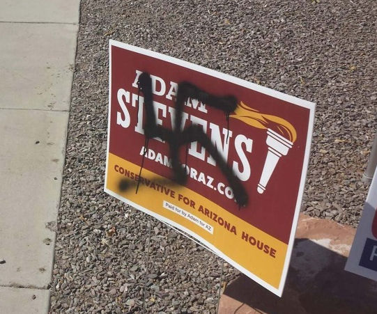 Jewish Candidate S Home Defaced With Anti Semitic Graffiti