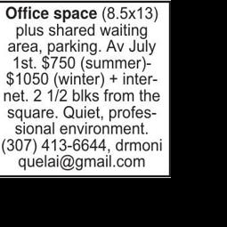 Office space plus shared waiting area, parking. Av July 1st ...