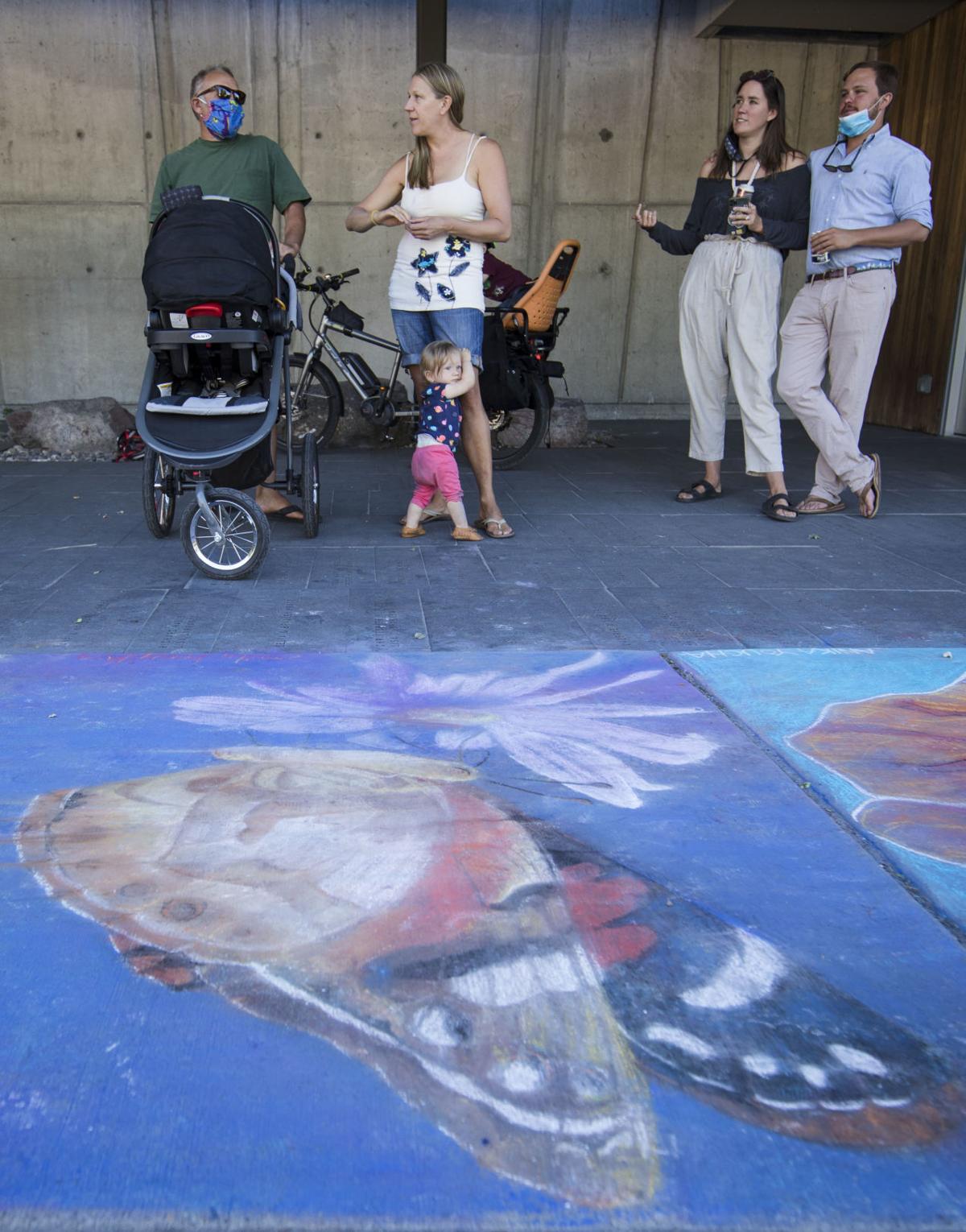 Ten local artists chalk it up outside Center for the Arts