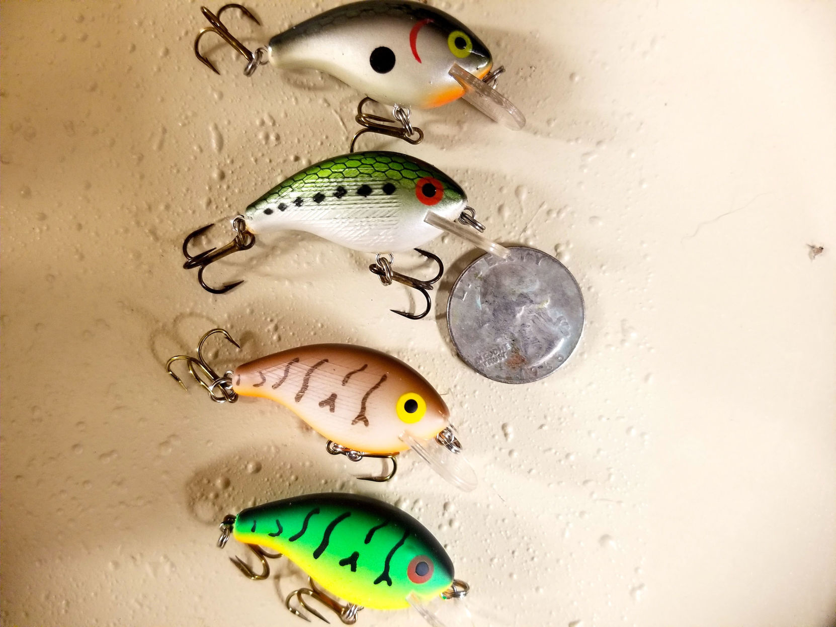 3 Crappie Banknotes Fishing Boat Tails Lures Currency Paper Sickle Hooks Baits 